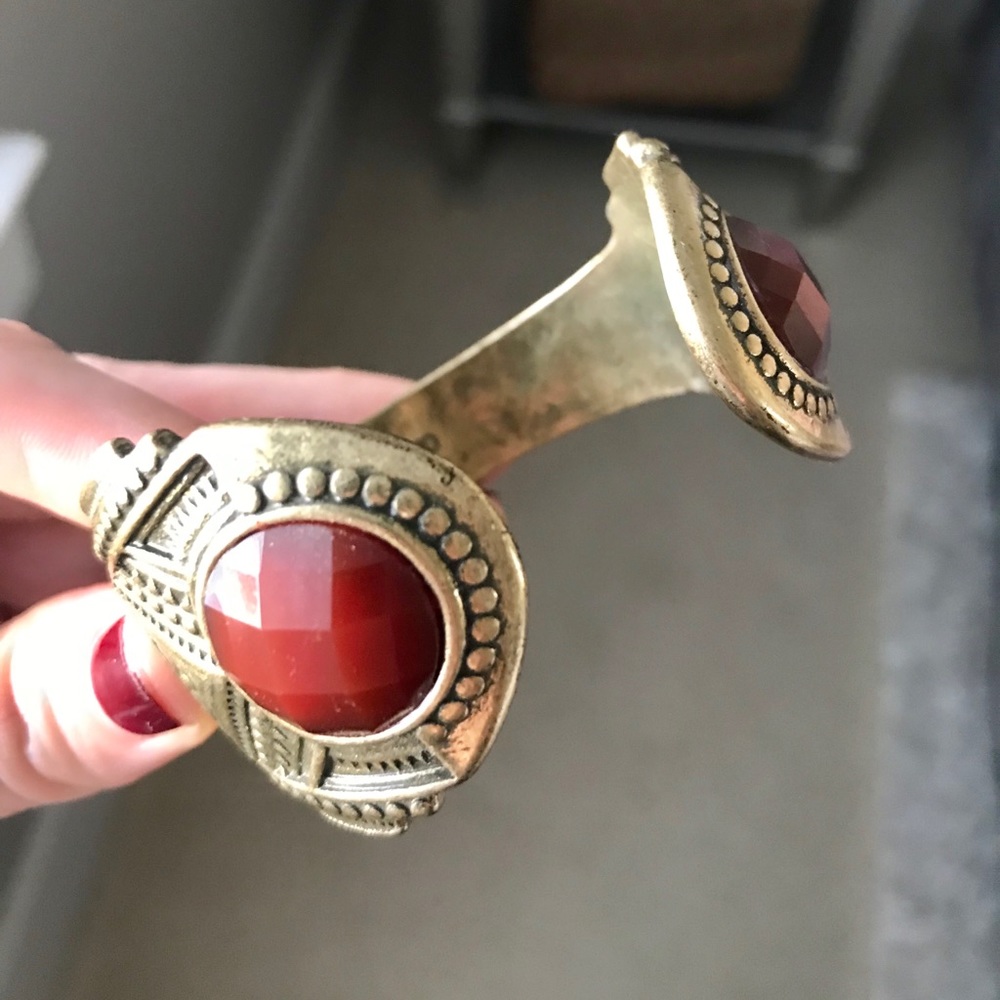 Lucky Brand Gold & Red Cuff